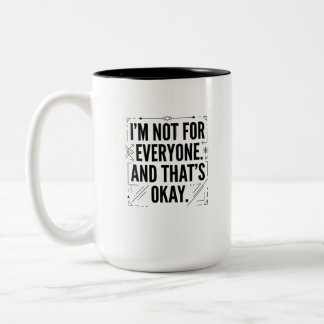 Geometric Bold Typography Statement Graphic Two-Tone Coffee Mug