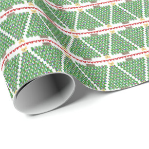 Geometric Bow Wrapping Paper
