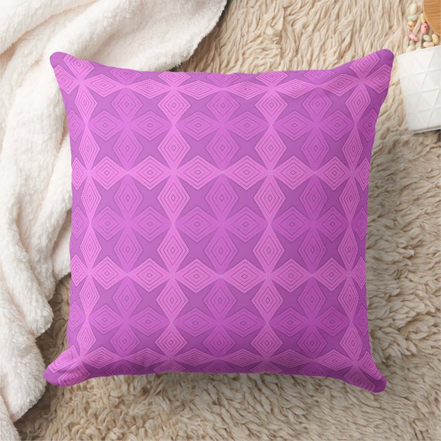 Geometric bright lilac art deco cushion (Blanket)