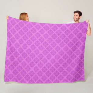 Geometric bright lilac art deco fleece blanket