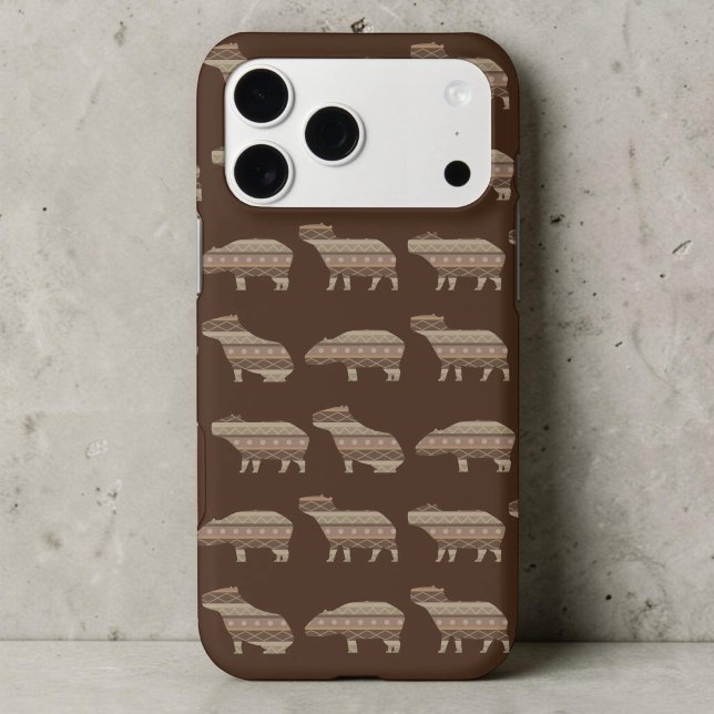 Geometric Brown Capybara Pattern Boho (Creator Uploaded)