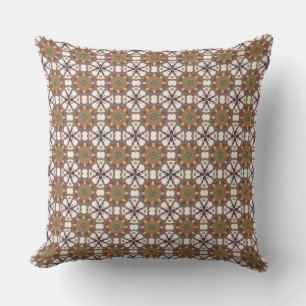 Geometric Brown Circle Wonder Cushion