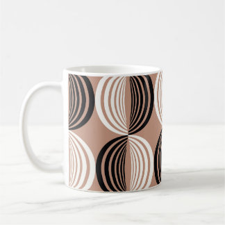 Geometric Brown Circles Seamless Design Coffee Mug