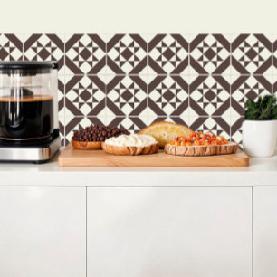 Geometric brown tile floor inspiration