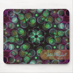 Geometric Bubbles Art Mousepad
