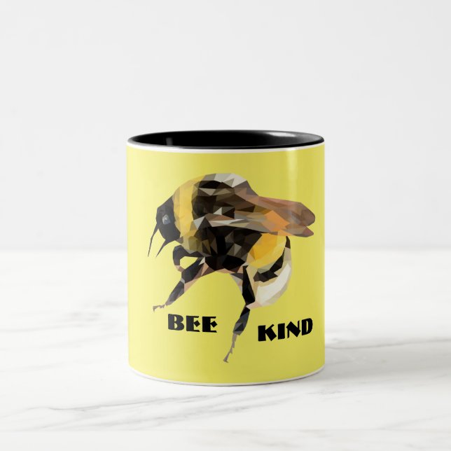 Geometric Bumblebee Art Mug (Center)