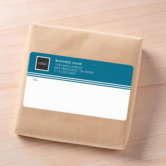 Geometric Business Logo Mailing Shipping Labels (Creator Uploaded)
