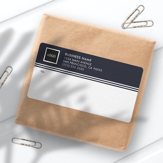 Geometric Business Logo Mailing Shipping Labels (Creator Uploaded)