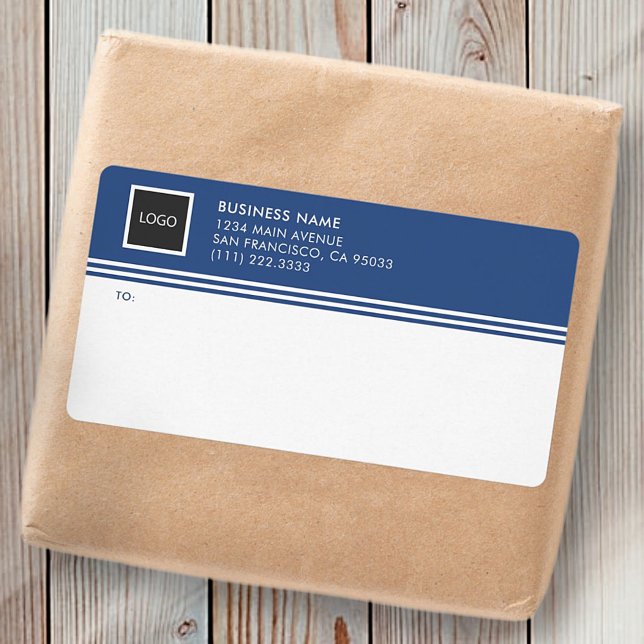 Geometric Business Logo Mailing Shipping Labels (Creator Uploaded)