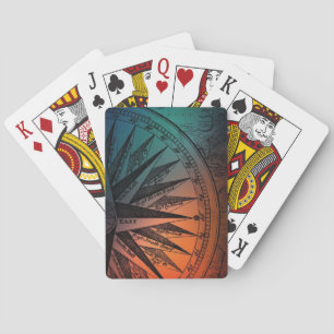 Geometric campass playing cards
