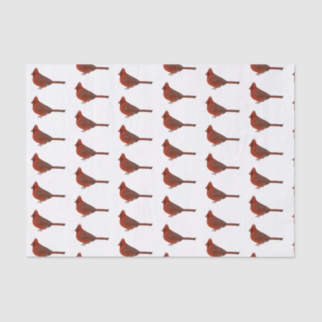 Geometric Cardinal Tissue Paper (Front)