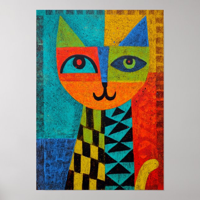 Geometric Cats – Bold, Bright and Playful Poster (Front)