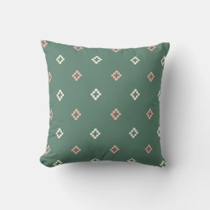Geometric Charm on Green Cushion