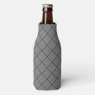 Geometric checked texture bottle cooler