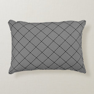 Geometric checked texture decorative cushion