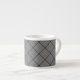 Geometric checked texture espresso cup