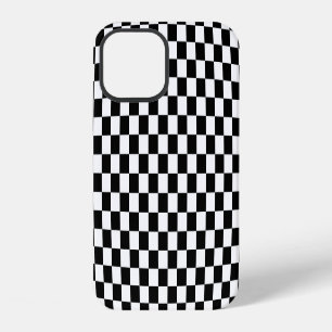 Geometric Chequered Illusion: Vintage Artistry. iPhone 12 Case