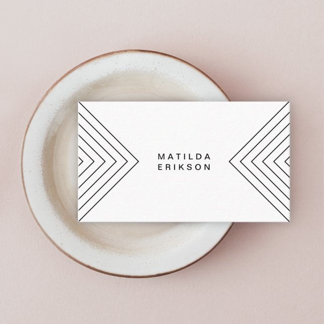 Geometric Chevron | Minimalist Modern Stylish Business Card (Creator Uploaded)