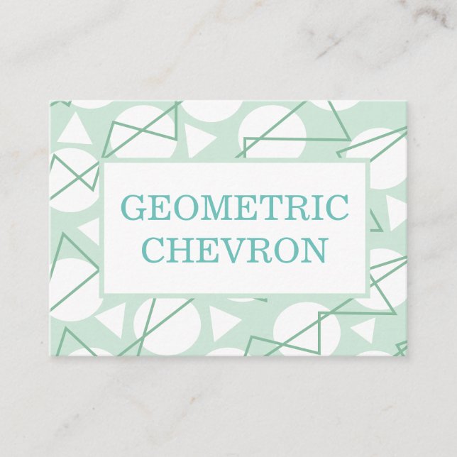 Geometric Chevron Stripes  Business Card (Front)