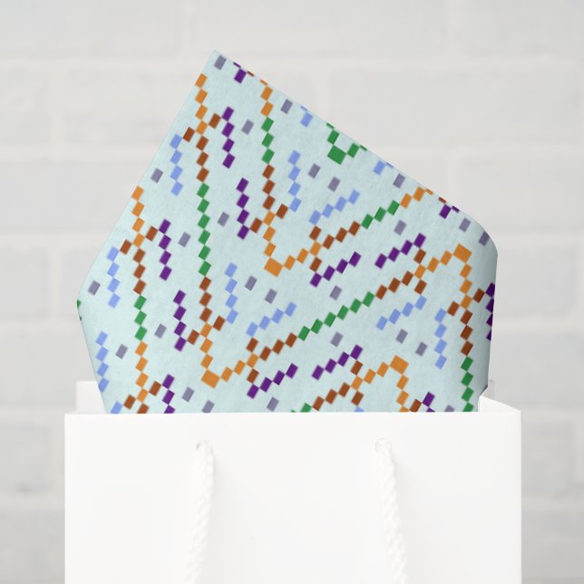 Geometric Chevron Zigzag Mosaic Seamless Pattern Tissue Paper (Gift Bag)