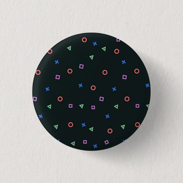 Geometric Chic: Triangle-Inspired Button" 3 Cm Round Badge (Front)