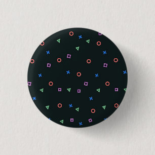 Geometric Chic: Triangle-Inspired Button" 3 Cm Round Badge
