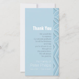 Geometric Choose Colour 1 Sympathy Thank You Card