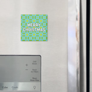 Geometric Christmas Pattern - Personalised Magnet