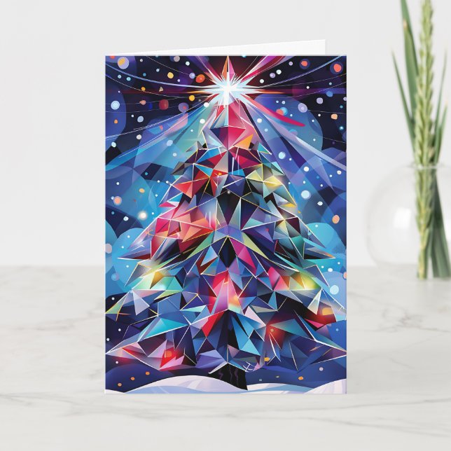 Geometric Christmas Tree Card (Front)