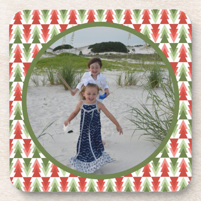 Geometric Christmas Tree Grove Coaster (Front)