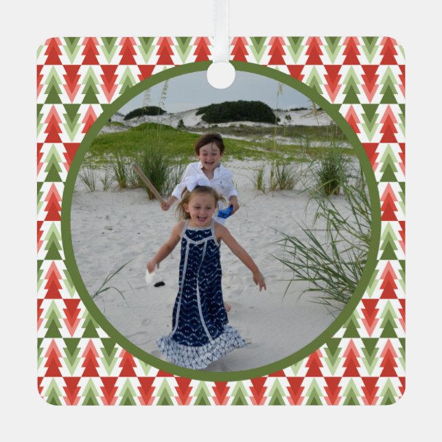 Geometric Christmas Tree Grove Metal Tree Decoration (Front)