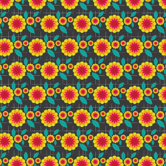 Geometric chrysanthemums cushion