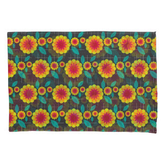Geometric chrysanthemums pillowcase