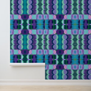 Geometric Circle Art in Cool Tones Wallpaper