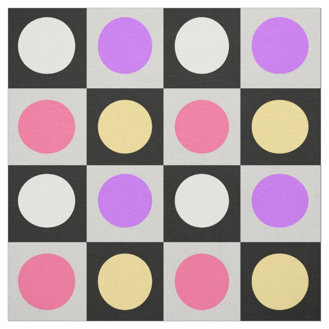 Geometric Circle Dots Pattern Fabric (Swatch)