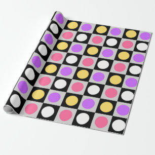 Geometric Circle Dots Pattern Wrapping Paper