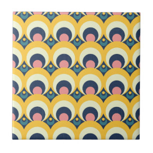 Geometric Circle Pattern Ceramic Tile