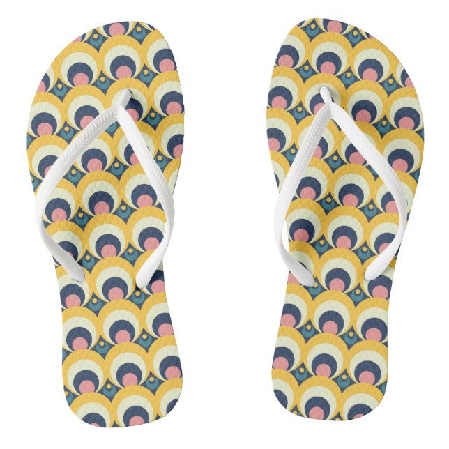 Geometric Circle Pattern Thongs (Footbed)