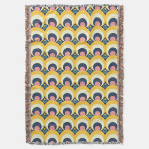 Geometric Circle Pattern Throw Blanket
