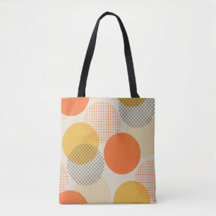 Geometric circle seamless pattern tote bag