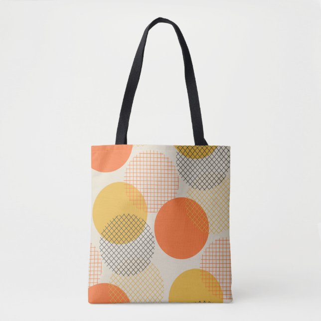 Geometric circle seamless pattern tote bag (Front)