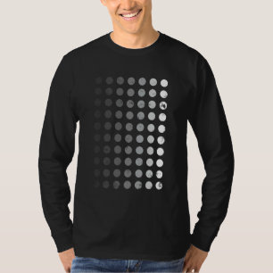 Geometric Circle Solid Transparent Geometry Grid D T-Shirt