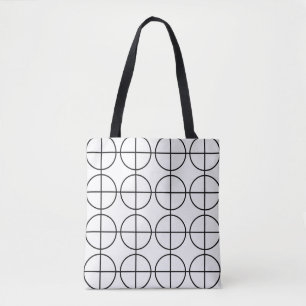 Geometric Circle Stripes Pattern Tote Bag
