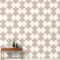 Geometric Circles Beige Pattern