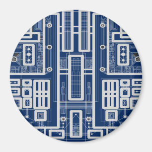 Geometric Circuit Board Magnet