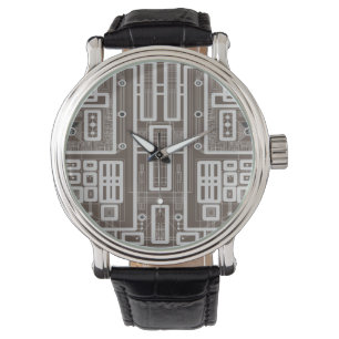 Geometric Circuit Board Watch