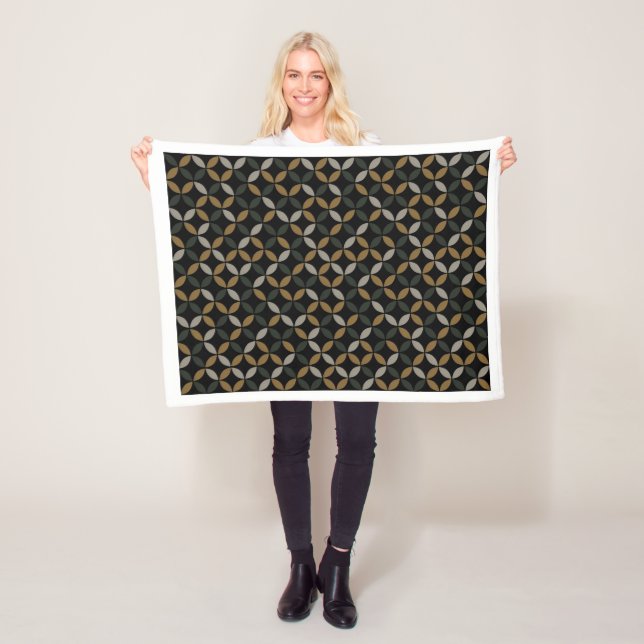 Geometric Circular Pattern Fleece Blanket (In Situ)