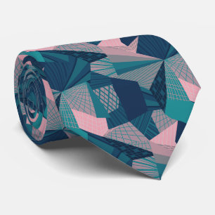 Geometric Cityscape Neck Tie