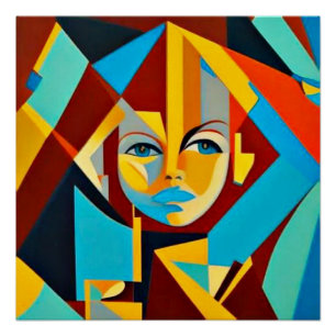 Geometric Cleopatra Poster