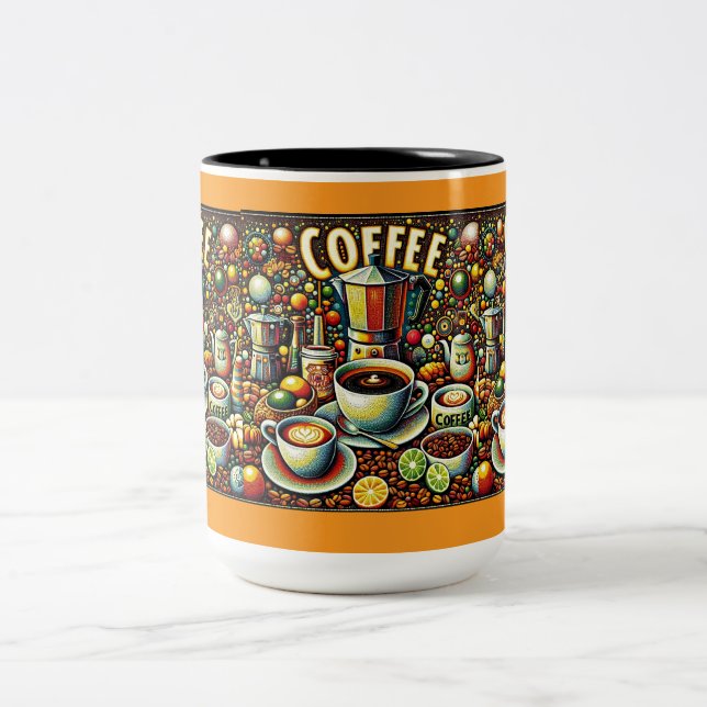 Geometric Coffee Design Mug (Center)